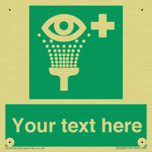 Custom Eye Wash Station Sign